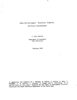 Women in Development - Correspondence - Volume 2 - 1989