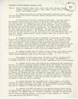 Records of President Robert S. McNamara President's Council minutes - Minutes 13
