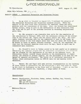 Bela Balassa's chron files - August 1982