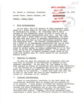 VPD - Senior Advisor - McNamara File - January 1974 - Folder 1