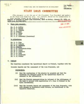 Loan Committee - Minutes - 1949