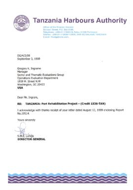 Tanzania - Port Rehabilitation Project (Credit 1536-TAN) - PerformanceAudit Report (PAR)