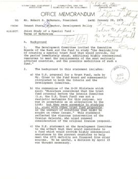 VPD - Director, Development Policy - McNamara File - January 1975 - Folder 1