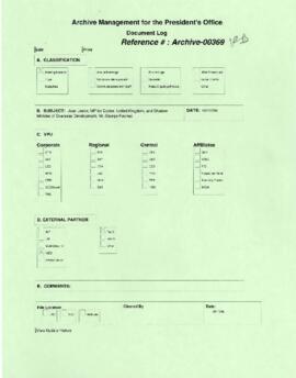 President Wolfensohn - Briefing Book for President's Meetings and Events - Joan Lestor - Member o...