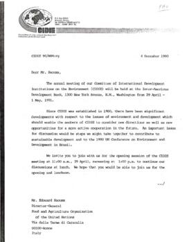 President Barber Conable - Liaison Files - Food and Agriculture Organization of the United Nation...