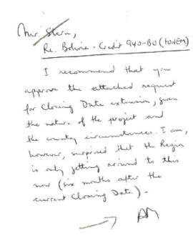 Bolivia - General - Loan Committee Project File