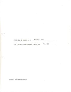 Bank Administration and Policy - Pearson Commission - 1969 / 1971 General - Volume 3