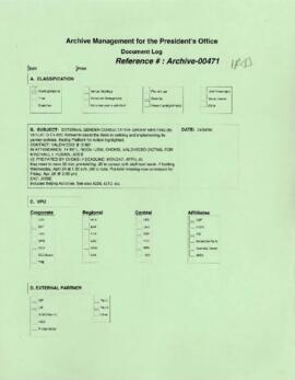 President Wolfensohn - Briefing Book for President's Meetings and Events - External Gender Consul...