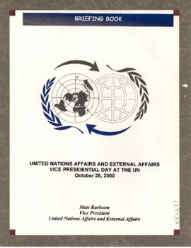 Briefing Book - United Nations Affairs and External Affairs - Vice Presidential Day at the United...