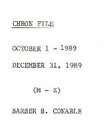 President Barber Conable Chronological Records - Outgoing - Correspondence - I-Z - July 1 - Septe...