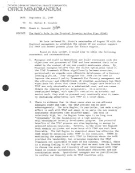 Moeen Qureshi Files - Presidential Chronological Correspondence - September 6 - 20, 1989