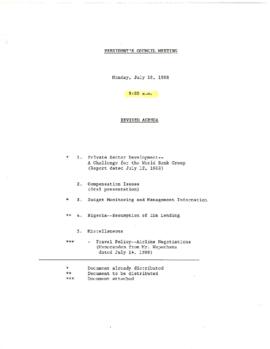 President's Council Records - Meeting records 17