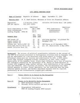 Subject Files: Country Files - Lebanon - Correspondence 01