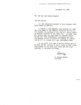 United Nations Environmental Programme [UNEP] - General - 1986 Correspondence - Volume 1