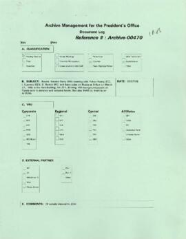 President Wolfensohn - Briefing Book for President's Meetings and Events - Senator Robert Kerry -...