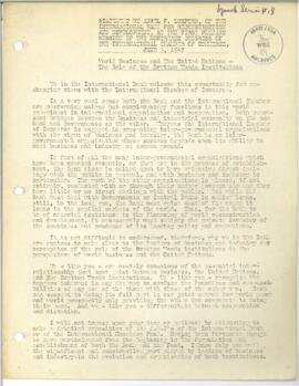 Luxord, Ansel F. - Articles and Speeches (1947)