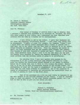 Water and Waste - Rural Water Supply - 1977 Correspondence