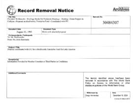 President Wolfensohn - Briefing Book for President's Meetings and Events - Diana Propper de Calle...