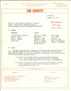 Loan Committee - Minutes - 1974