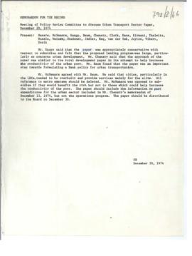 President's papers - Robert S. McNamara Memoranda for the Record - Memoranda 09