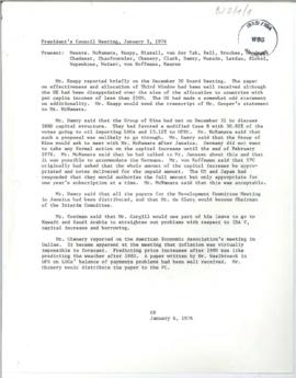 Records of President Robert S. McNamara President's Council minutes - Minutes 14