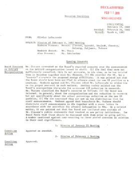 President Clausen's Personal Files on Managing Committee - Minutes - Volume 1