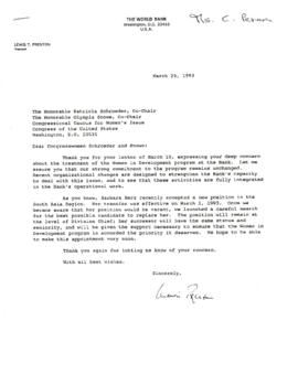 Subject Files: Liaison Files - U.S House of Representatives - Correspondence 01