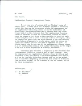 Irving Friedman UNCTAD Files: Geneva Meeting on Supplementary Finance, February 1967 - Staff papers