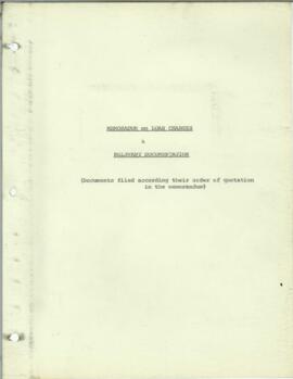 Leonard B. Rist - Memorandum on Loan Charges and Relevant Documentation - Correspondence - Volume...
