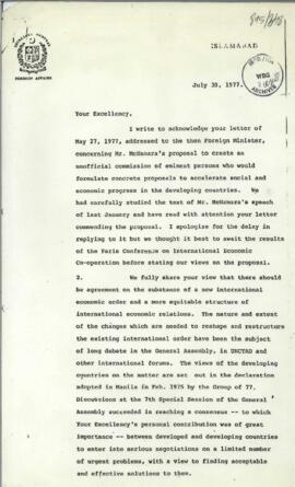 Brandt Commission - Correspondence 08