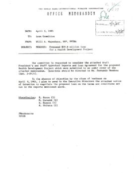 Morocco - Health Development Project - Loan Committee Project File
