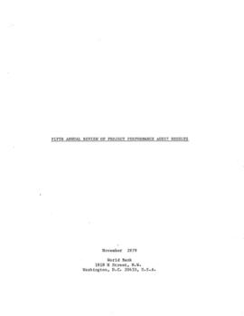 Annual Review of Project Performance Audit Results - Fifth Annual Review - 1979 / 1980 - Volume 2