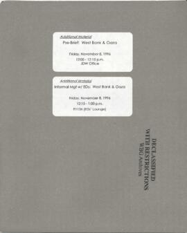 President Wolfensohn - Board of Executive Directors - Informal Meeting - West Bank and Gaza - Nov...