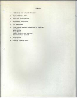 Travel briefs, Nigeria 01