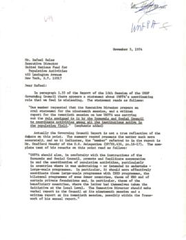 United Nations [UN] Fund for Population Activities [UNFPA] - 1972 - 1974