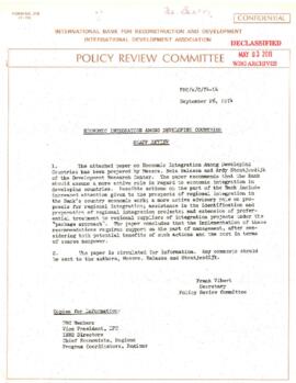 Development Policy - Policy Review Committee [PRC] - Economic Integration among Developing Countr...
