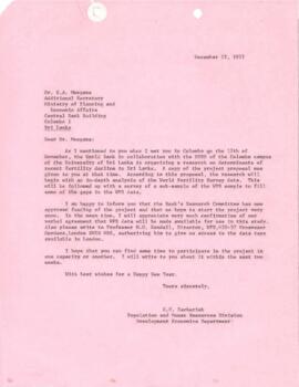 K.C. Zachariah - Chronological Records - July 7, 1977 - December 27, 1977