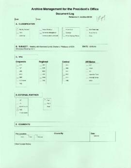 President Wolfensohn - Briefing Book for President's Meetings and Events - Baroness Lynda Chalker...
