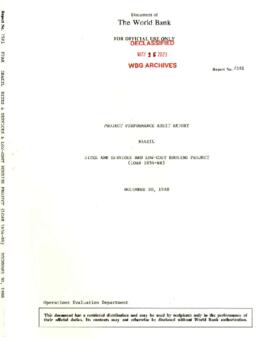 P006300: SITES AND SERVICES - Background correspondence : PPAR 7581 - Volume 1