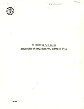 Consultative Group on International Agricultural Research [CGIAR] - D-2 - Food and Agriculture Or...