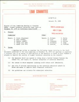 Loan Committee - Minutes - 1979