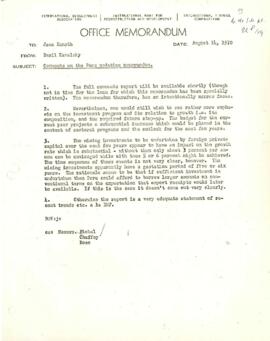 Economic Committee Papers - Peru - Comments on the Peru Updating Memorandum