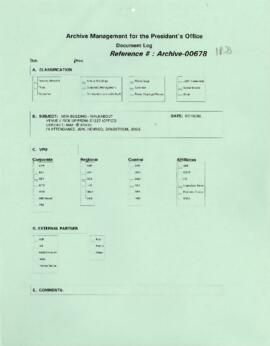 President Wolfensohn - Briefing Book for President's Meetings and Events - Corporate Management -...