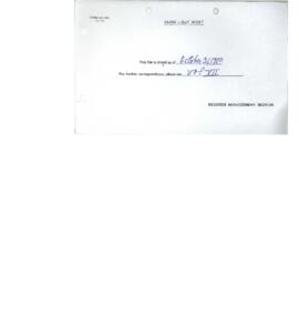 UNDP/GLO/78/006 - Low Cost Water Sanitation Techniques - 1978 / 1980 Correspondence - Volume 11