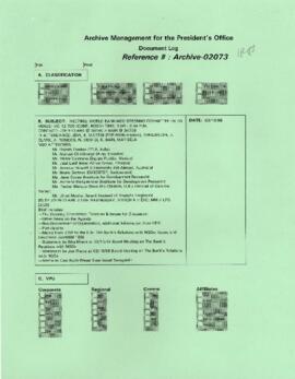 President Wolfensohn - Briefing Book for President's Meetings and Events - World Bank - Non-Gover...