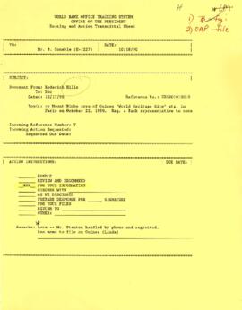 President Barber Conable - General Correspondence