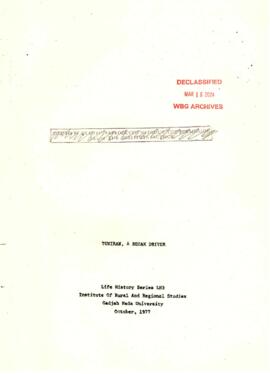 Tukiran - A Becak Driver - Life History Series LH3 - October 1977 - Institute of Rural and Region...