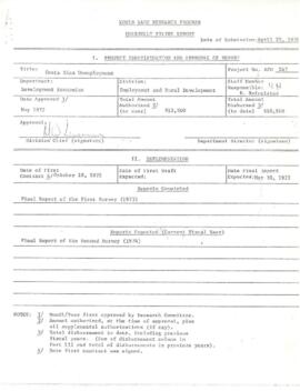 RPO Number 670-47 - Costa Rica Unemployment Survey - Status Reports