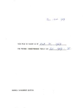 IDA - Capital - Resources and Replenishment - 1969 / 1971 Correspondence - Volume 1