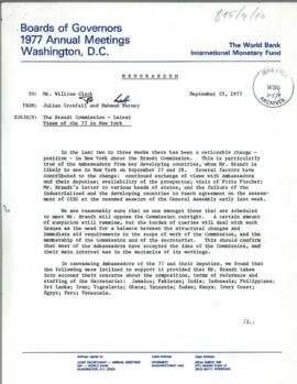Brandt Commission - Correspondence 10